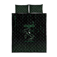 Italy Marche Quilt Bed Set Map And Coordinates Code