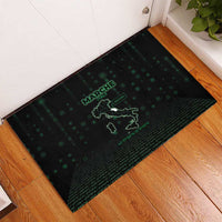 Italy Marche Rubber Doormat Map And Coordinates Code