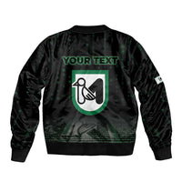 Personalized Italy Marche Sleeve Zip Bomber Jacket Map And Coordinates Code