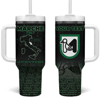 Personalized Italy Marche Tumbler With Handle Map And Coordinates Code