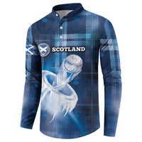 Custom Scotland Football Button Sweatshirt Ice Hole Celtic Thistle Tartan Flower Patterns