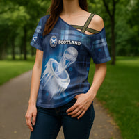 Custom Scotland Football Cross Shoulder Shirt Ice Hole Celtic Thistle Tartan Flower Patterns