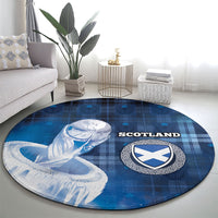 Scotland Football Round Carpet Ice Hole Celtic Thistle Tartan Flower Patterns