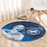 Scotland Football Round Carpet Ice Hole Celtic Thistle Tartan Flower Patterns
