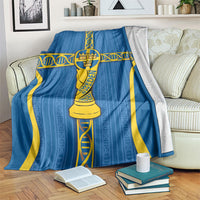 Sweden Football Blanket Three Crowns Golden DNA Trophy