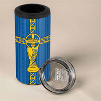 Custom Sweden Football 4 in 1 Can Cooler Tumbler Three Crowns Golden DNA Trophy