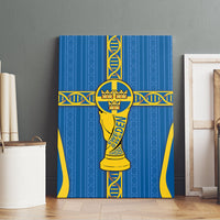 Sweden Football Canvas Wall Art Three Crowns Golden DNA Trophy