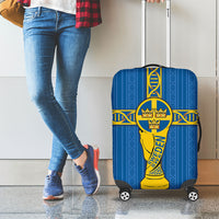 Sweden Football Luggage Cover Three Crowns Golden DNA Trophy