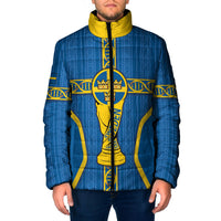 Custom Sweden Football Padded Jacket Three Crowns Golden DNA Trophy
