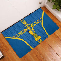Sweden Football Rubber Doormat Three Crowns Golden DNA Trophy