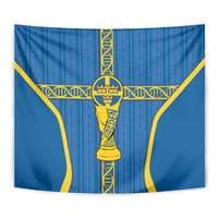 Sweden Football Tapestry Three Crowns Golden DNA Trophy