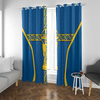 Sweden Football Window Curtain Three Crowns Golden DNA Trophy