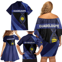 Guadeloupe Is In My DNA Family Matching Off Shoulder Short Dress and Hawaiian Shirt - Wonder Print Shop