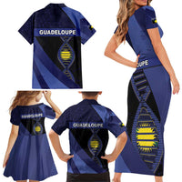 Guadeloupe Is In My DNA Family Matching Short Sleeve Bodycon Dress and Hawaiian Shirt - Wonder Print Shop
