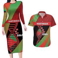 Martinique Is In My DNA Couples Matching Long Sleeve Bodycon Dress and Hawaiian Shirt - Wonder Print Shop