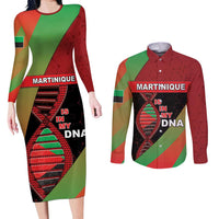 Martinique Is In My DNA Couples Matching Long Sleeve Bodycon Dress and Long Sleeve Button Shirt - Wonder Print Shop