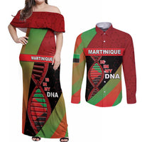 Martinique Is In My DNA Couples Matching Off Shoulder Maxi Dress and Long Sleeve Button Shirt - Wonder Print Shop