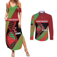 Martinique Is In My DNA Couples Matching Summer Maxi Dress and Long Sleeve Button Shirt - Wonder Print Shop