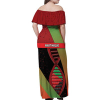 Martinique Is In My DNA Family Matching Off Shoulder Maxi Dress and Hawaiian Shirt - Wonder Print Shop