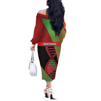 Martinique Is In My DNA Off The Shoulder Long Sleeve Dress - Wonder Print Shop