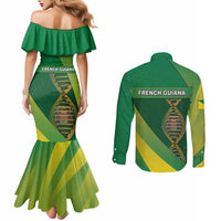 French Guiana Is In My DNA Couples Matching Mermaid Dress and Long Sleeve Button Shirt - Wonder Print Shop