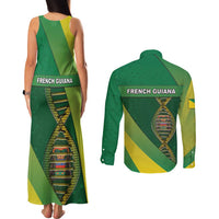 French Guiana Is In My DNA Couples Matching Tank Maxi Dress and Long Sleeve Button Shirt - Wonder Print Shop