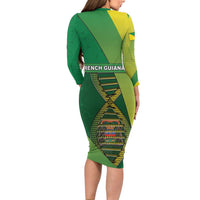 French Guiana Is In My DNA Family Matching Long Sleeve Bodycon Dress and Hawaiian Shirt - Wonder Print Shop