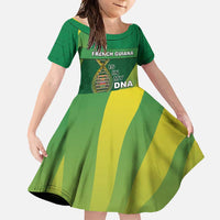 French Guiana Is In My DNA Family Matching Off Shoulder Maxi Dress and Hawaiian Shirt - Wonder Print Shop