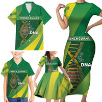 French Guiana Is In My DNA Family Matching Short Sleeve Bodycon Dress and Hawaiian Shirt - Wonder Print Shop