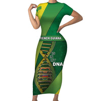 French Guiana Is In My DNA Family Matching Short Sleeve Bodycon Dress and Hawaiian Shirt - Wonder Print Shop