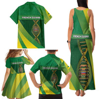 French Guiana Is In My DNA Family Matching Tank Maxi Dress and Hawaiian Shirt - Wonder Print Shop