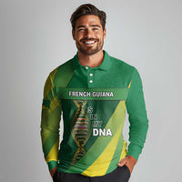 French Guiana Is In My DNA Long Sleeve Polo Shirt - Wonder Print Shop
