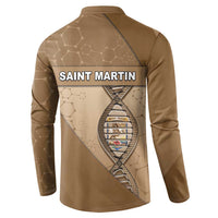 Saint Martin Is In My DNA Button Sweatshirt - Wonder Print Shop