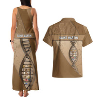 Saint Martin Is In My DNA Couples Matching Tank Maxi Dress and Hawaiian Shirt - Wonder Print Shop
