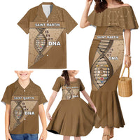 Saint Martin Is In My DNA Family Matching Mermaid Dress and Hawaiian Shirt - Wonder Print Shop