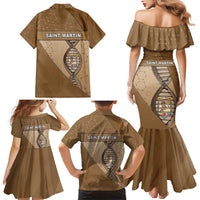Saint Martin Is In My DNA Family Matching Mermaid Dress and Hawaiian Shirt - Wonder Print Shop