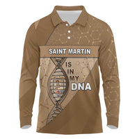 Saint Martin Is In My DNA Long Sleeve Polo Shirt - Wonder Print Shop