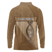 Saint Martin Is In My DNA Long Sleeve Polo Shirt - Wonder Print Shop