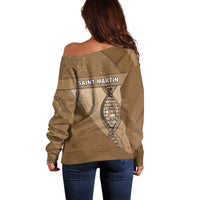 Saint Martin Is In My DNA Off Shoulder Sweater - Wonder Print Shop