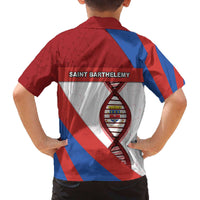 Saint Barthelemy Is In My DNA Family Matching Off The Shoulder Long Sleeve Dress and Hawaiian Shirt - Wonder Print Shop