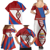 Saint Barthelemy Is In My DNA Family Matching Summer Maxi Dress and Hawaiian Shirt - Wonder Print Shop