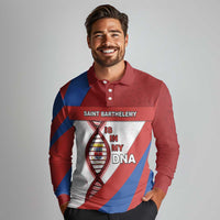 Saint Barthelemy Is In My DNA Long Sleeve Polo Shirt - Wonder Print Shop