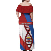 Saint Barthelemy Is In My DNA Off Shoulder Maxi Dress - Wonder Print Shop