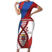 Saint Barthelemy Is In My DNA Short Sleeve Bodycon Dress - Wonder Print Shop