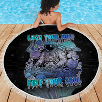 Astronaut Beach Blanket Love Your Mind Find Your Soul - Wonder Print Shop