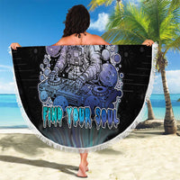 Astronaut Beach Blanket Love Your Mind Find Your Soul - Wonder Print Shop