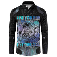 Astronaut Button Sweatshirt Love Your Mind Find Your Soul - Wonder Print Shop