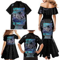 Astronaut Family Matching Mermaid Dress and Hawaiian Shirt Love Your Mind Find Your Soul - Wonder Print Shop