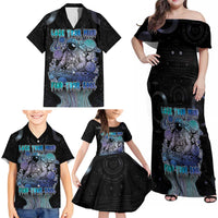 Astronaut Family Matching Off Shoulder Maxi Dress and Hawaiian Shirt Love Your Mind Find Your Soul - Wonder Print Shop