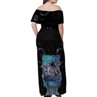 Astronaut Family Matching Off Shoulder Maxi Dress and Hawaiian Shirt Love Your Mind Find Your Soul - Wonder Print Shop